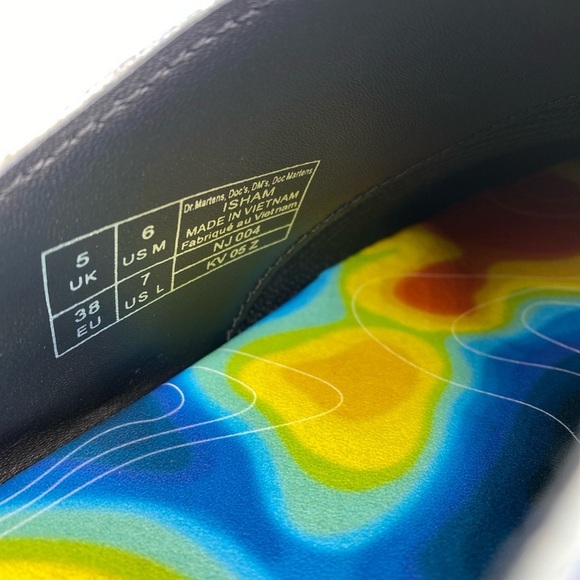 Doc Dr Martens Isham Slip-On Clog Mule Genix Nappa Leather Heat Map Women’s 7 M6 - Picture 4 of 7